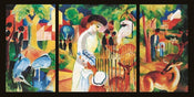 Affiche Art August Macke - Zoologischer Garten 100x50cm