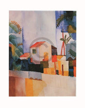Affiche Art August Macke - Weißes Haus 56x71cm
