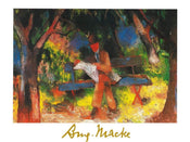 Affiche Art August Macke - Lesender Mann 80x60cm