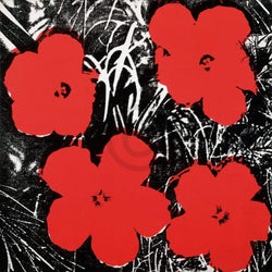 Affiche Art Andy Warhol - Flowers Red 1964 91x91cm
