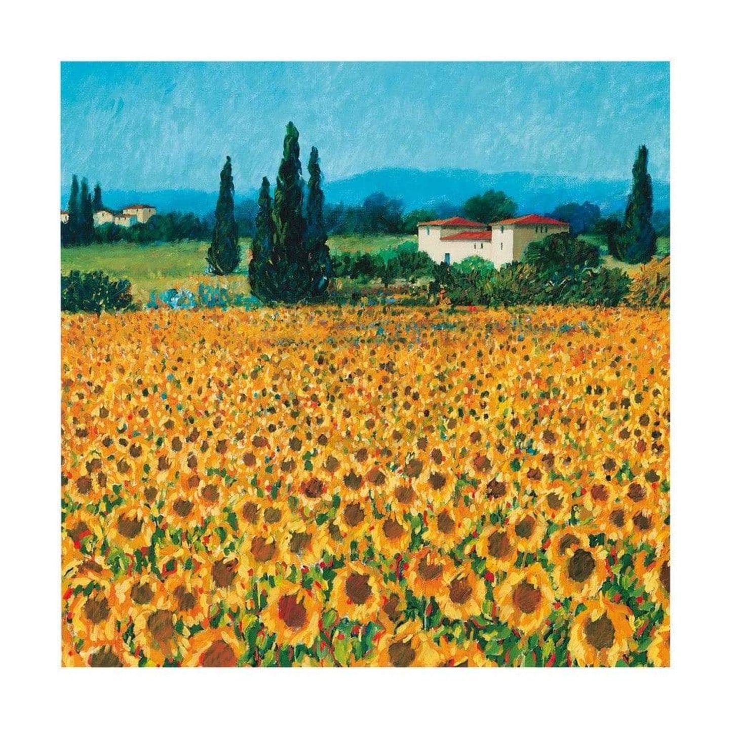 Affiche Art Hazel Barker - Farm near Siena 61x61cm