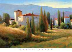 Affiche Art Carol Jessen - Blue Shadow in Tuscany I 91x66cm