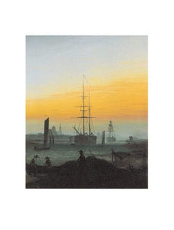 Affiche Art Caspar David Friedrich - Der Greifswalder Hafen 70x90cm