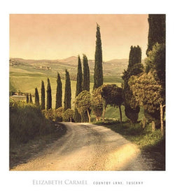 Affiche Art Elisabeth Carmel - Country Lane, Tuscany 45x50cm