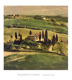 Affiche Art Elisabeth Carmel - Tuscan Villa 45x50cm