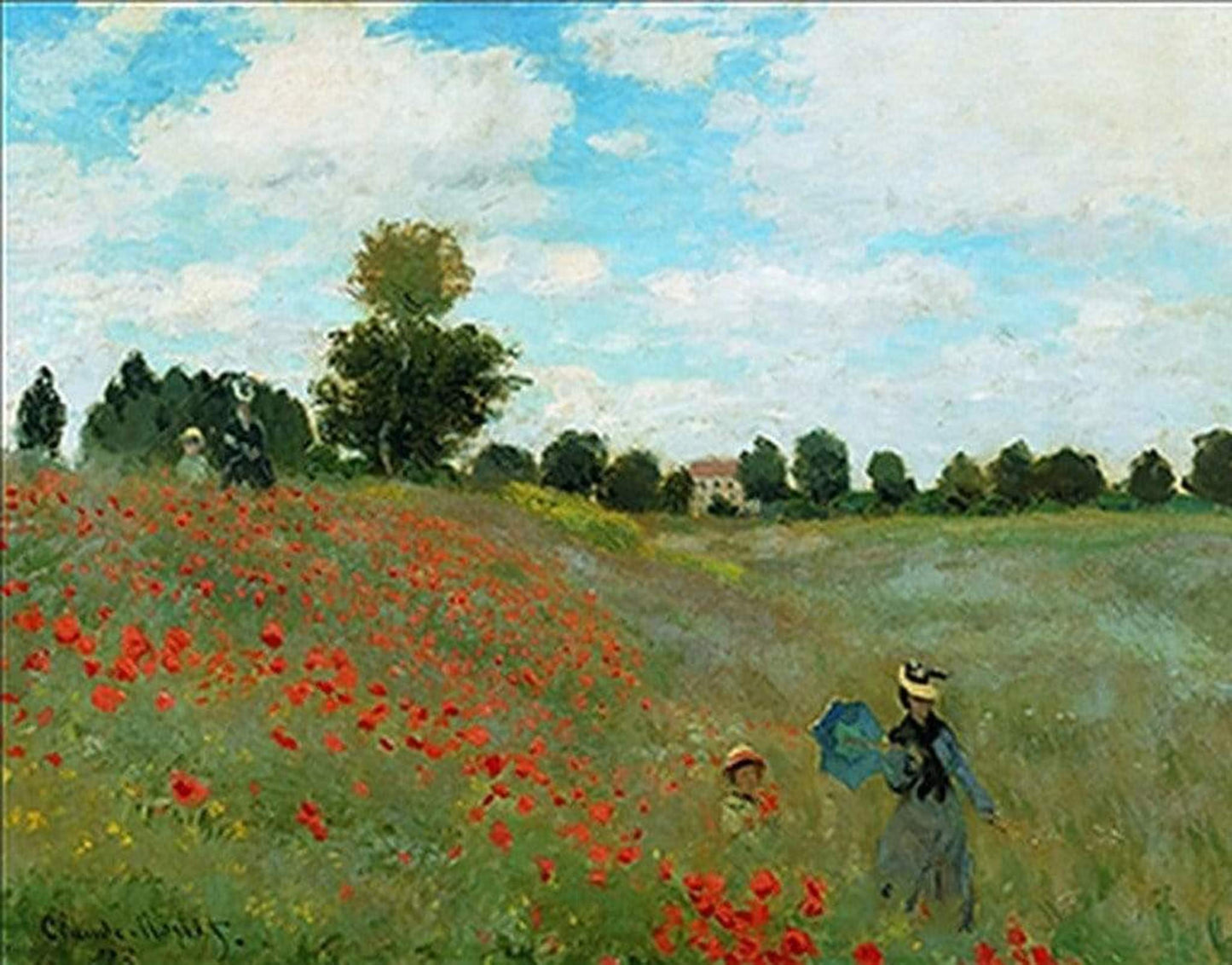 Affiche Art Claude Monet - I papaveri 80x60cm