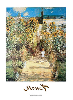 Affiche Art Claude Monet - The Monet's Garden at Vétheuil 50x70cm
