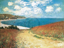 Affiche Art Claude Monet - Meadow Road to Pourville 1882 80x60cm
