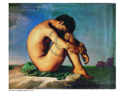 Affiche Art Hippolyte Flandrin - Young Man Nude 80x60cm