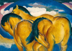 Affiche Art Franz Marc - Die kleinen gelben Pferde 29.7x21cm