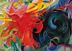 Affiche Art Franz Marc - Kämpfende Formen 29.7x21cm