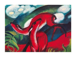 Affiche Art Franz Marc - The red Deer 80x60cm