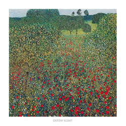 Affiche Art Gustav Klimt - Campo di papaveri 70x70cm