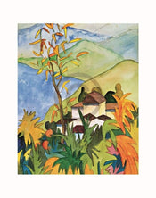 Affiche Art Hermann Hesse - Dorf über dem See 56x71cm