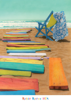 Affiche Art Heidi Reil - Biscus Blue 45x66cm