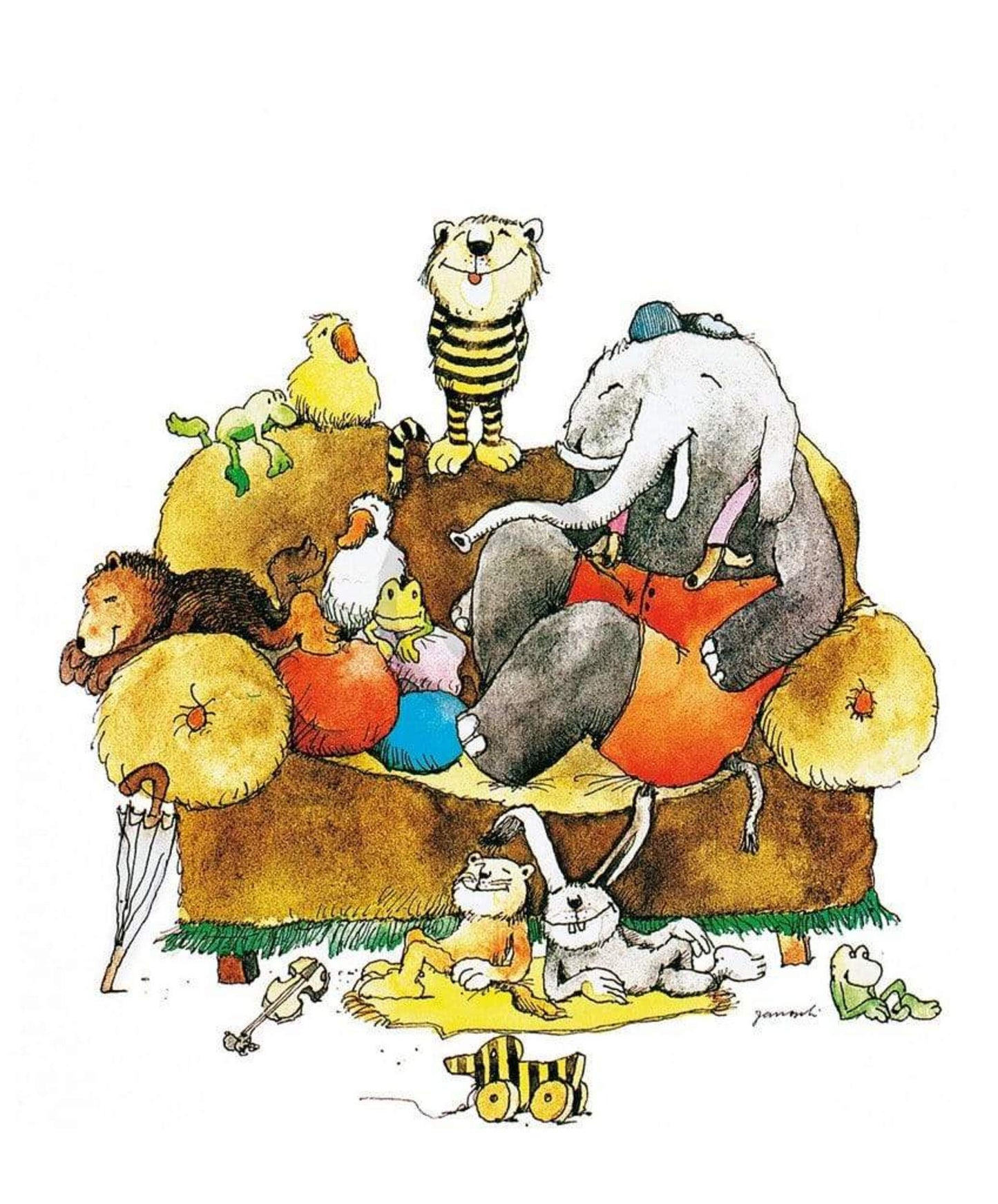 Affiche Art Janosch - Gruppenbild 48x58cm