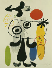 Affiche Art Joan Miro - Figur gegen rote Sonne II 70x100cm