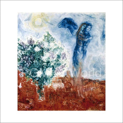 Affiche Art Marc Chagall - Die Liebenden über St.Paul 70x70cm