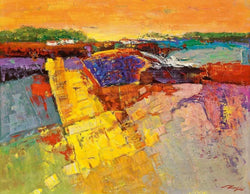 Affiche Art Madjid - Lavendelfeld 90x70cm