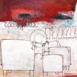 Affiche Art Marianne Kindt - Lunch 70x70cm
