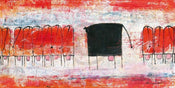Affiche Art Marianne Kindt - Schwarze Kuh 100x50cm