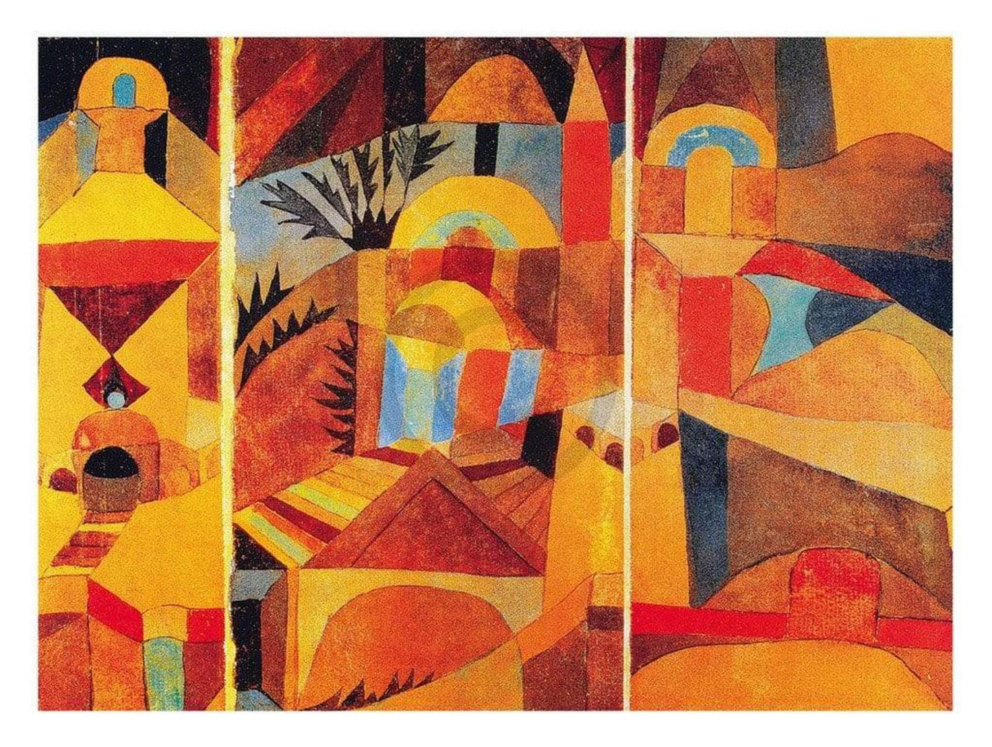 Affiche Art Paul Klee - Il giardino del tempio 80x60cm