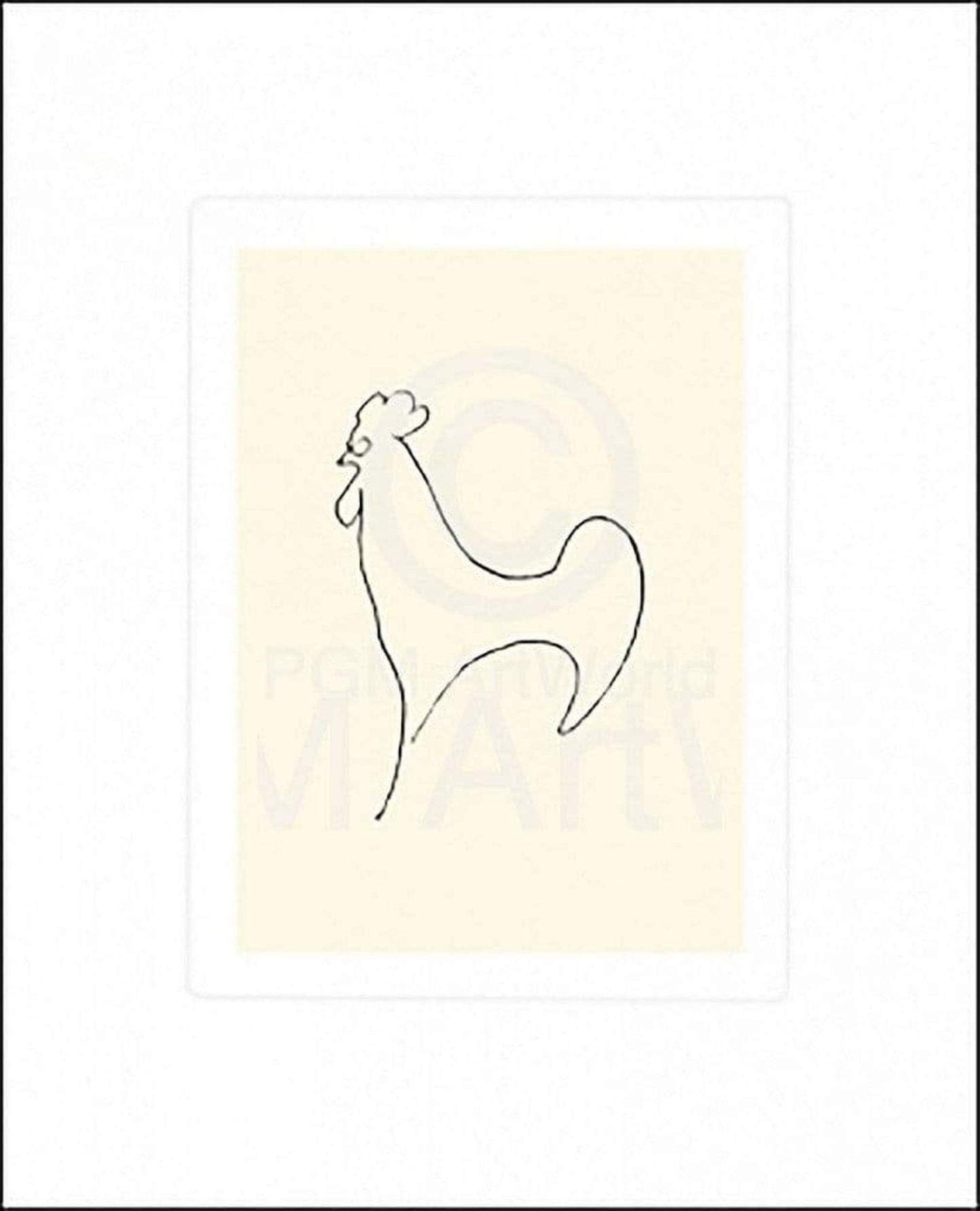 Affiche Art Pablo Picasso - Coq-Detail 50x60cm