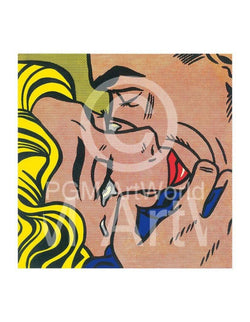 Affiche Art Roy Lichtenstein - Kiss V 35.5x28cm