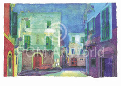 Affiche Art Ralf Westphal - Via Palazzi-Trani / Apulien 90x70cm