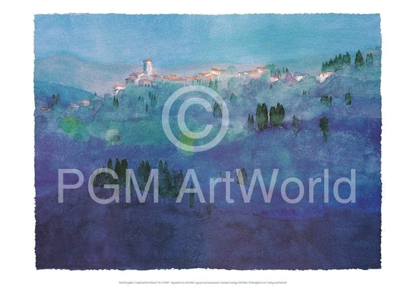 Affiche Art Ralf Westphal - Landschaft bei Pistoia 100x70cm