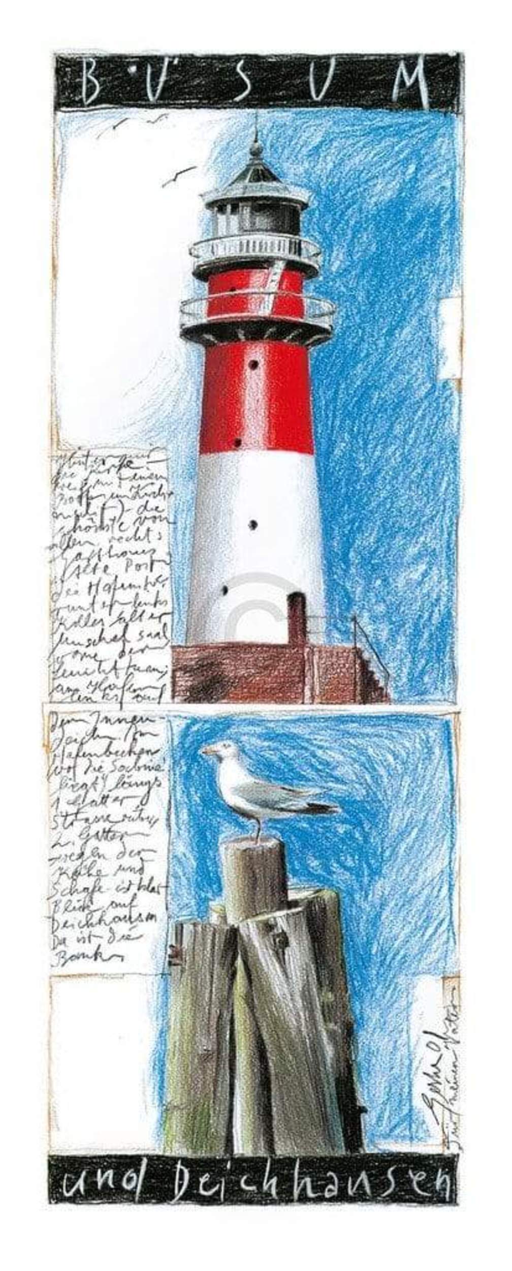 Affiche Art Sabine Gerke - Büsum 25x60cm