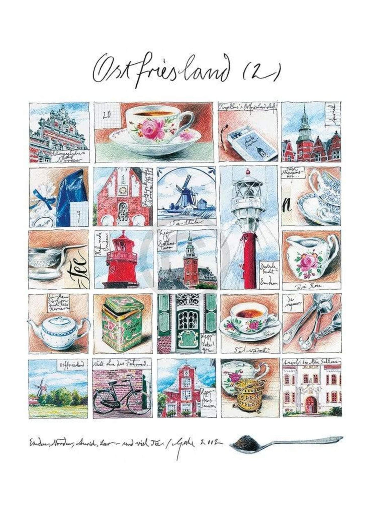 Affiche Art Sabine Gerke - Ostfriesland 50x70cm