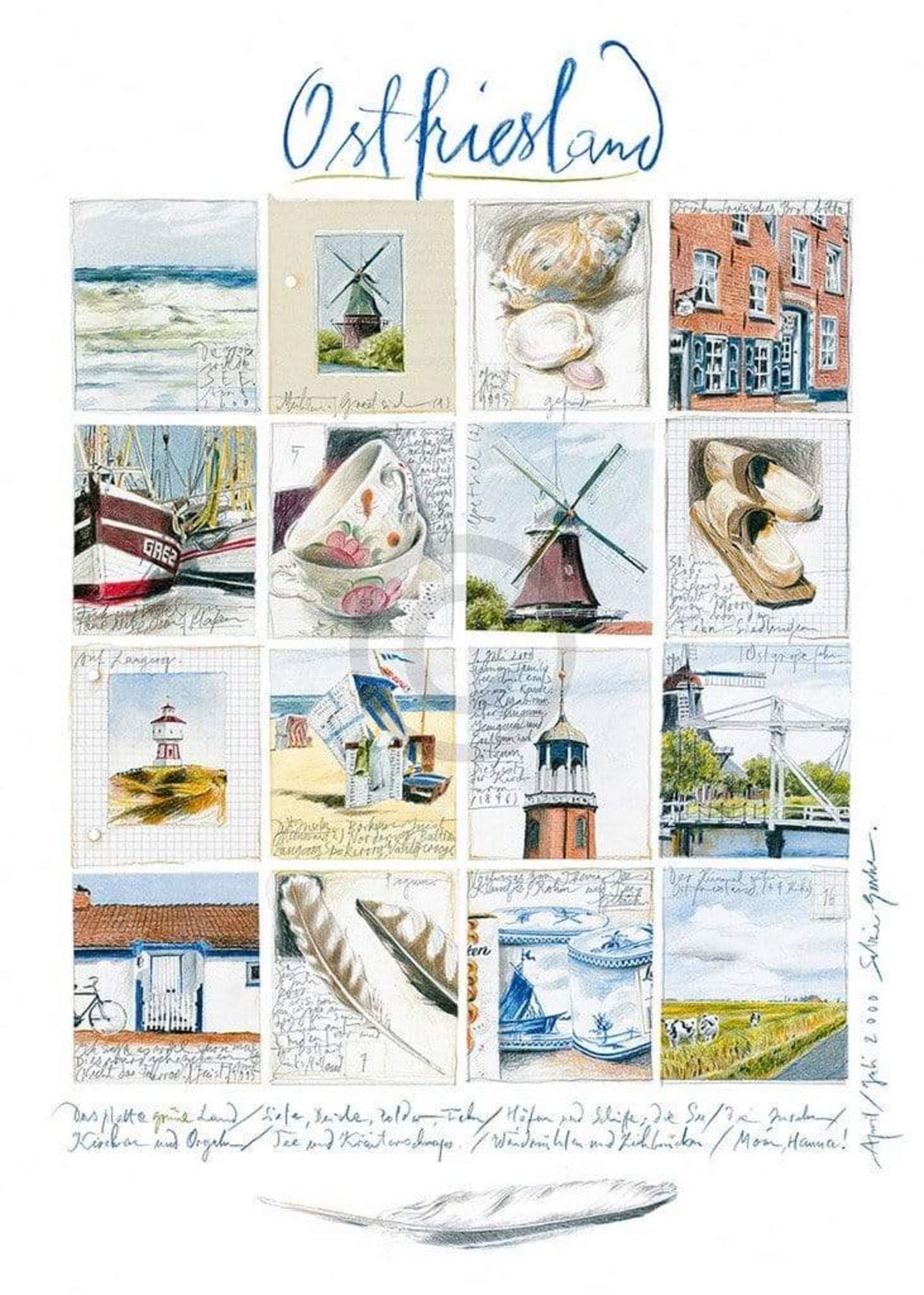 Affiche Art Sabine Gerke - Ostfriesland 1 50x70cm