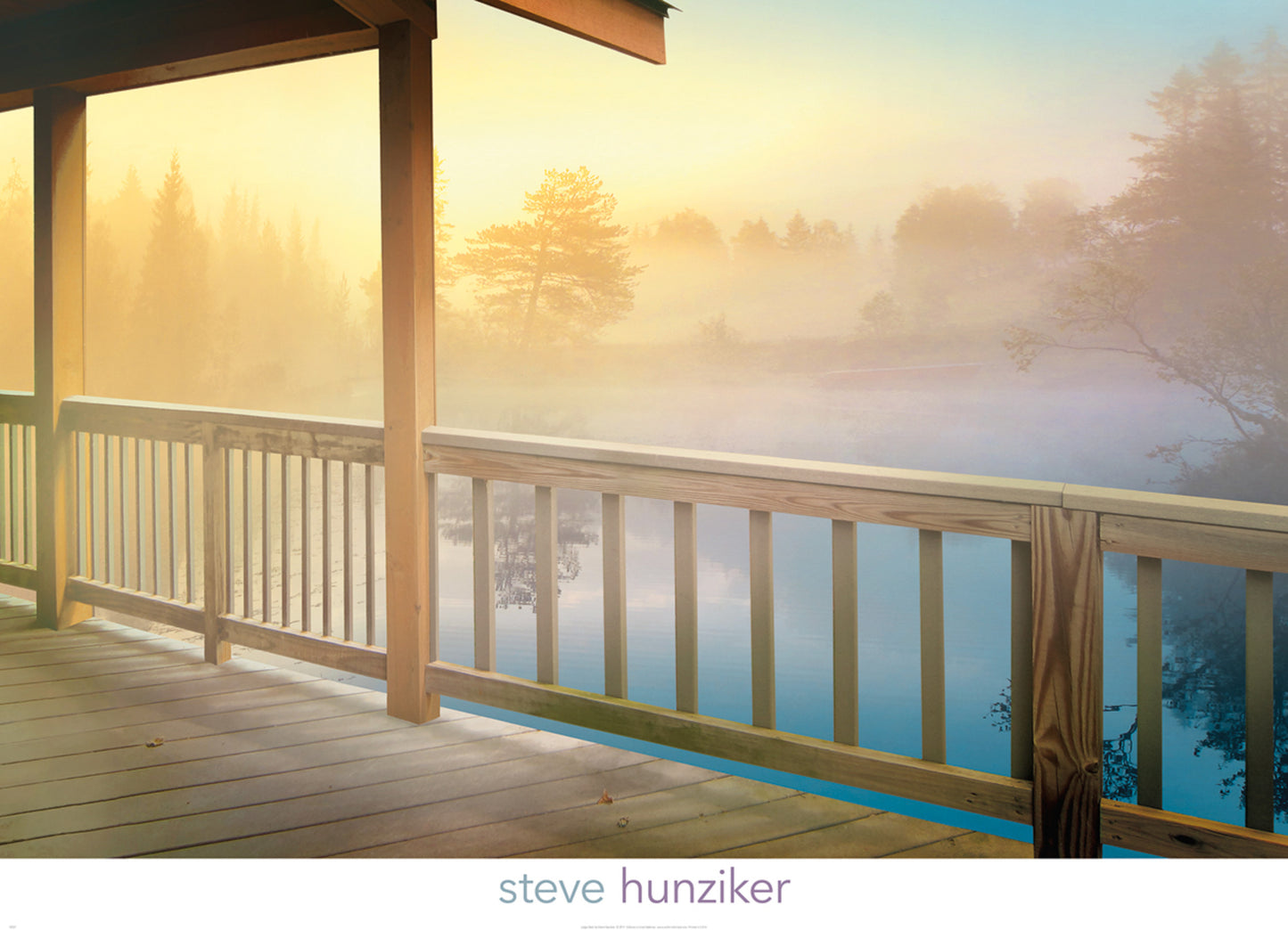 Affiche Art Steve Hunziker - Lodge Deck 91x66cm