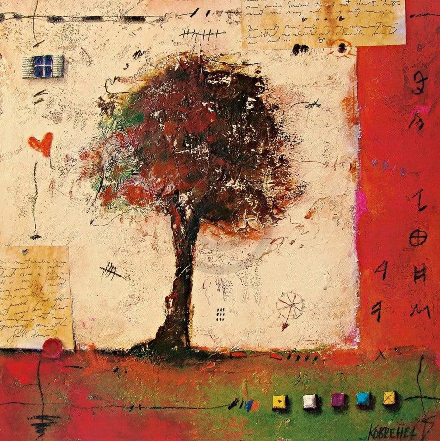 Affiche Art Sonja Kobrehel - Tree II 70x70cm