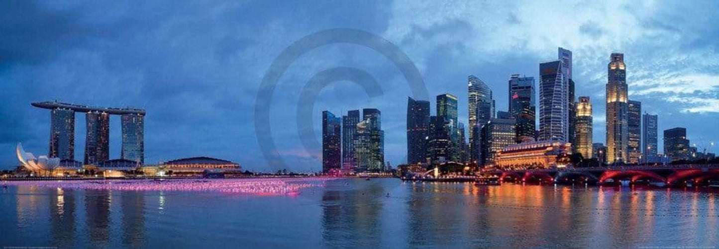 Affiche Art Shutterstock - Panorama of Singapore 95x33cm