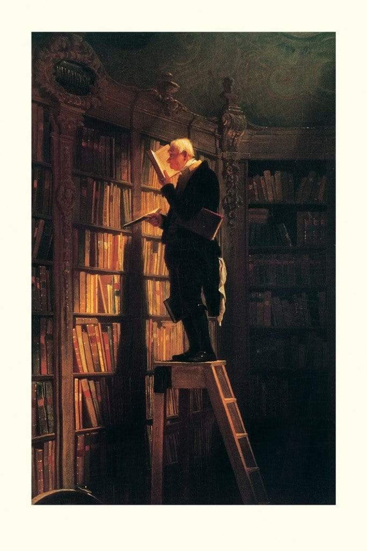 Affiche Art Carl Spitzweg - Der Bücherwurm 61x91cm