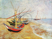 Affiche Art Vincent Van Gogh - Barche sulla spiaggia 80x60cm