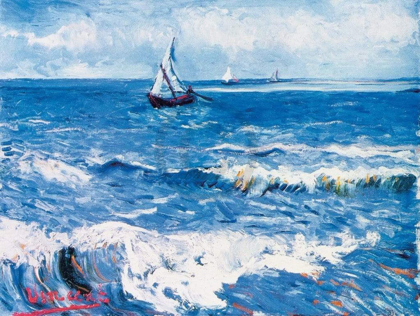 Affiche Art Vincent Van Gogh - Paesaggio marino 80x60cm