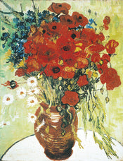 Affiche Art Vincent Van Gogh - Vase avec marguerite 60x80cm
