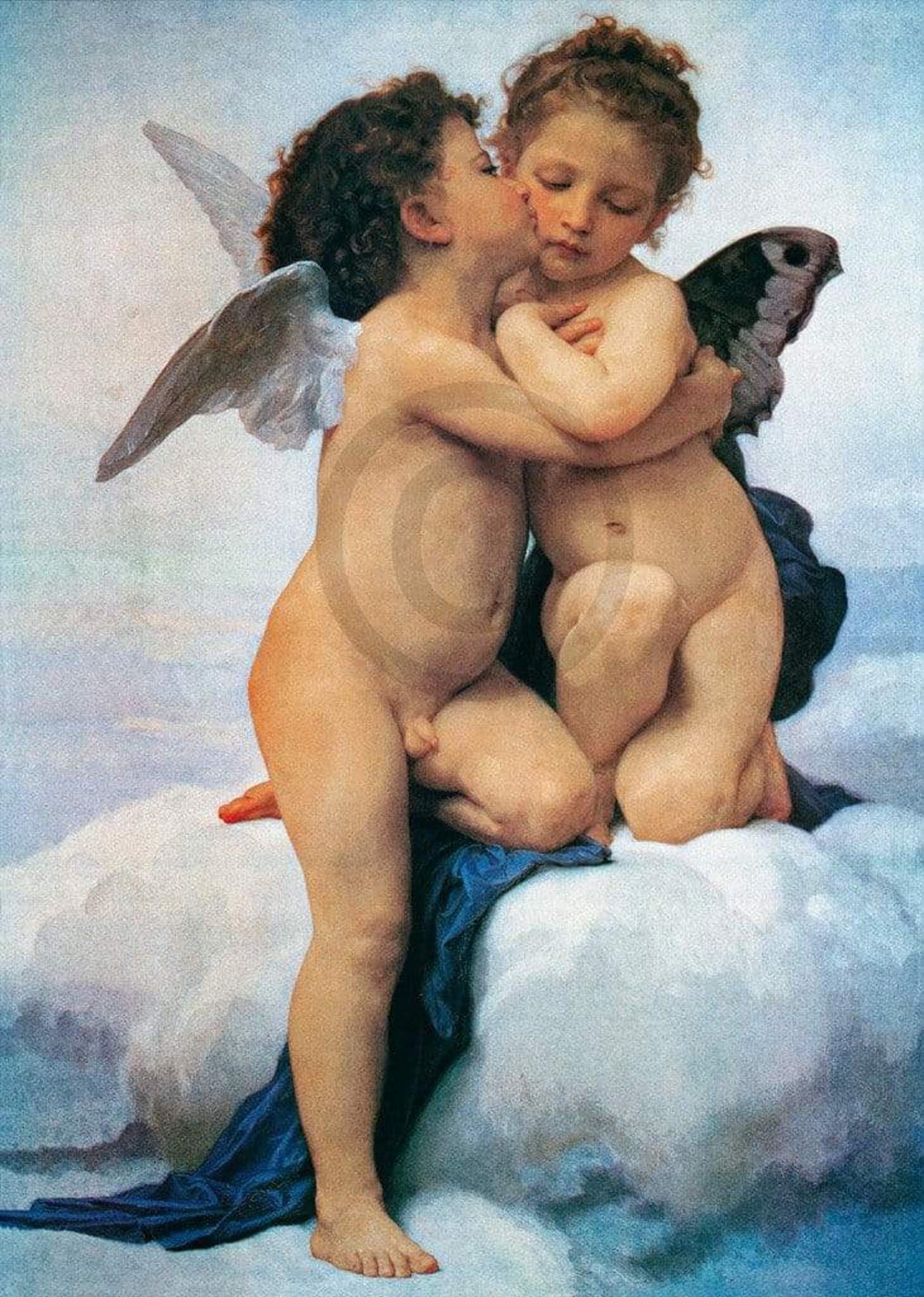 Affiche Art William Bouguereau - First Kiss 50x70cm