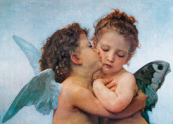 Affiche Art William Bouguereau - First Kiss 70x50cm