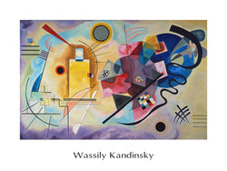 Affiche Art Wassily Kandinsky - Jaune, Rouge, Bleu 80x60cm