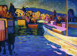 Affiche Art Wassily Kandinsky - Herbstlandschaft mit Booten 80x60cm
