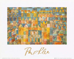 Affiche Art Paul Klee - Tempelviertel von Pert, 1928 30x24cm