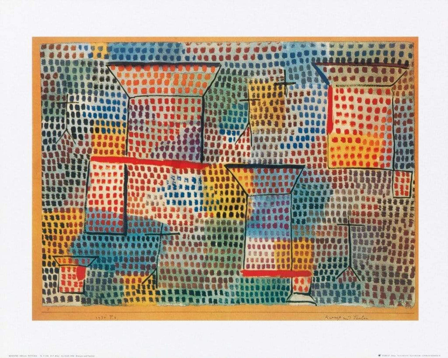 Affiche Art Paul Klee - Kreuze und Säulen 50x40cm