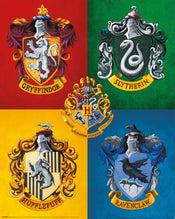 Poster Harry Potter Colourful Crests 40x50cm