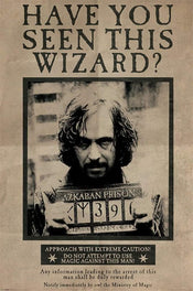 Poster Harry Potter Wanted Sirius Black 61x91,5cm