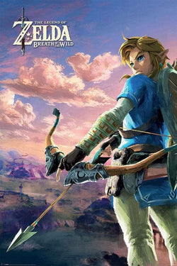 Poster The Legend of Zelda Breath of the Wild Hyrule Scene Landscape 61x91,5cm