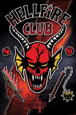 Poster Stranger Things 4 Hellfire Club Emblem Rift 61x91,5cm